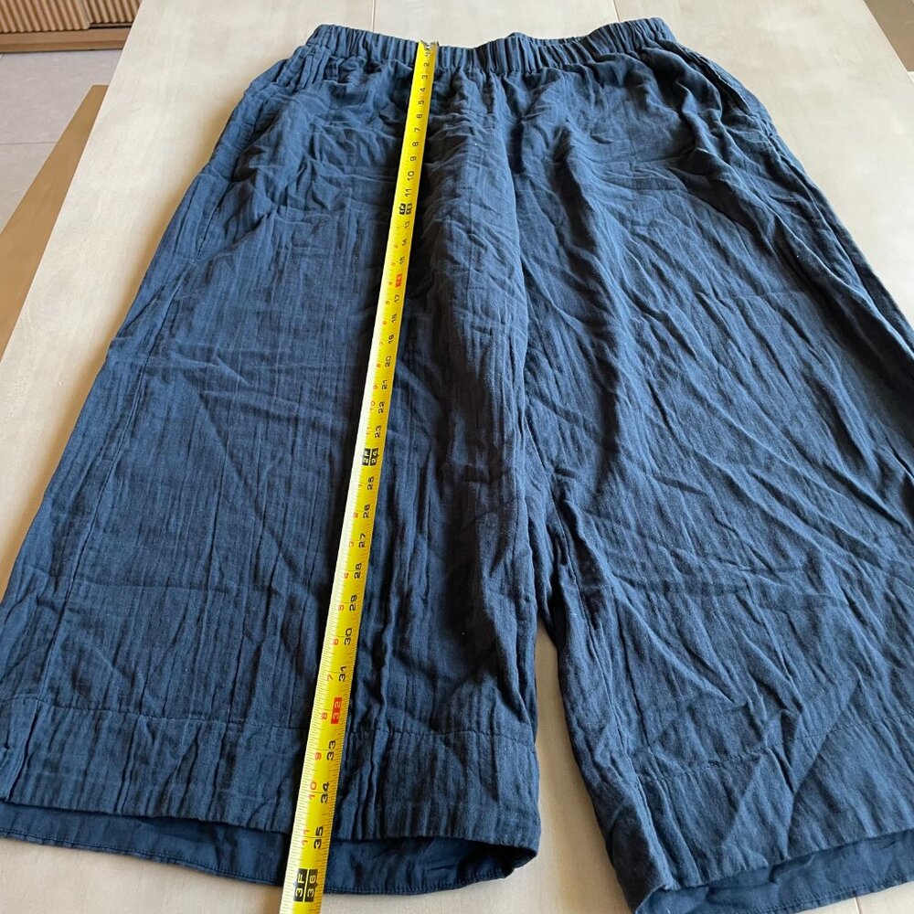 Pact 100% Organic Cotton Women's Coastal Double Gauze Wide Leg Pant, Blue - XL - Picture 11 of 12